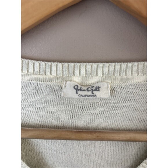 John Galt Women’s Green Beige Checkered Sweater Size Small - Picture 3 of 7